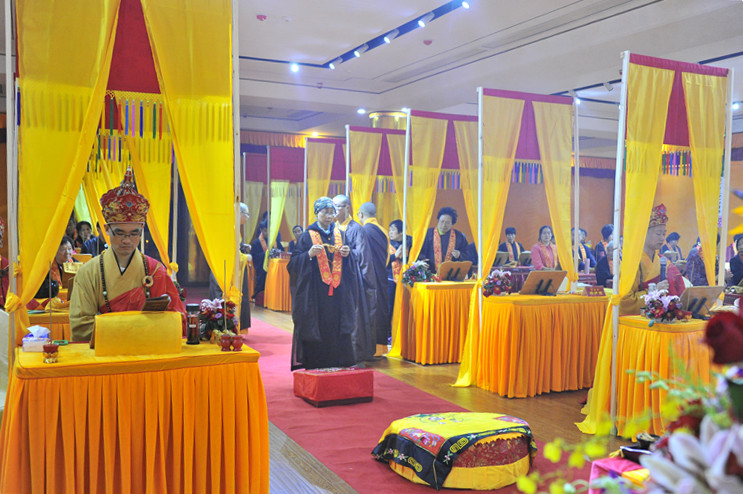 无锡灵山祥符禅寺水陆法会动态第四天内坛请上堂供上堂