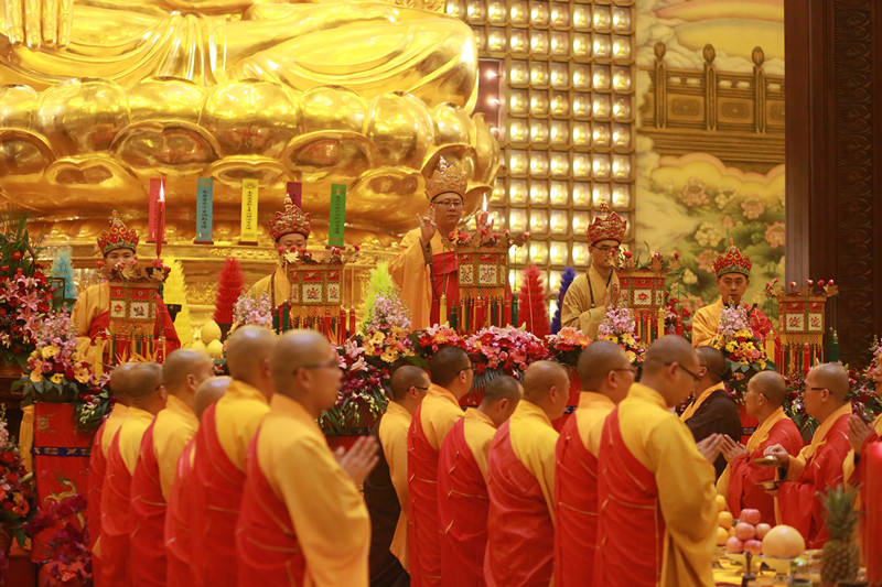 无锡灵山祥符禅寺水陆法会动态第六天礼拜大忏悔文五大士焰口